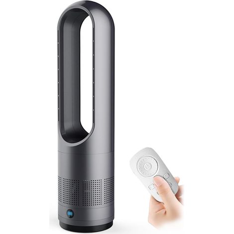 Ventilateur sur pied sans pales – Télécommande – 8 vitesses – Minuterie 8h – Oscillation 80° – Ultra-silencieux 30 dB – Affichage LED (1/5)