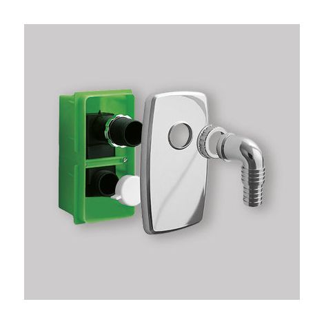 Sifone Compact Ad Incasso Per Lavatrice O Lavastoglie Con Box Placca Cromata (1/5)