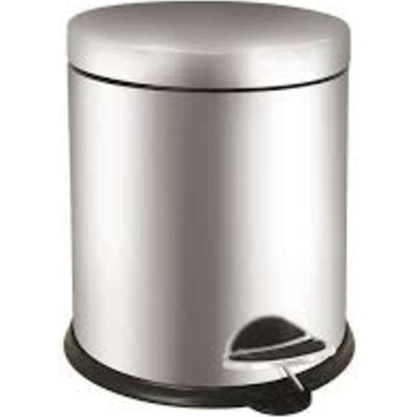 Mini Pattumiera Pedale Lt.5 Inox 913050 - 22,3X22,3X26,5 Cm