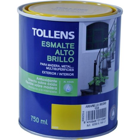 Tollens Esmalte alto brillo al agua Amarillo medio 750 Ml
