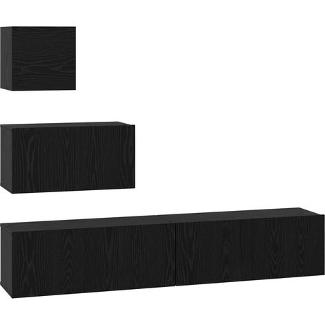 Maison Exclusive - Ensemble meuble TV 3 pcs Chêne noir Bois d'ingénierie