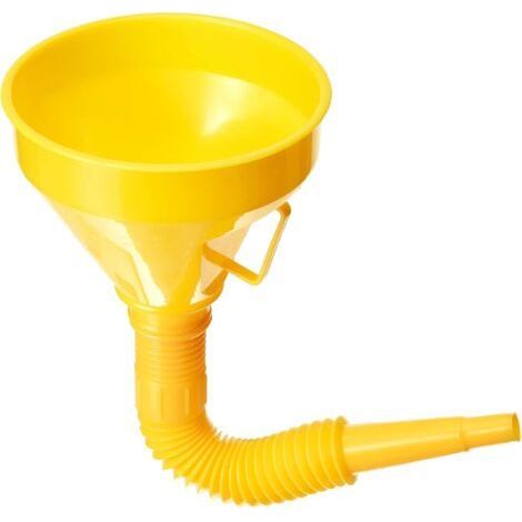 yellow Fuel funnel with filter and flexible extension. (1/5)