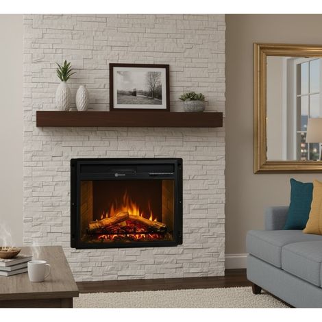 Elektrischer Kamin Gavardo, Heizfläche bis 30 m², Leistung (kW) 0,9/1,8, Innenbereich, 58x17x52h cm Schwarz (1/5)