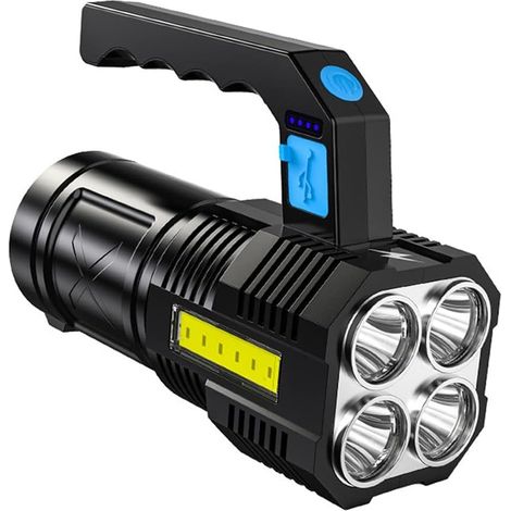 Powerful Rechargeable Torch, Ultra Powerful Led Torch, Waterproof Flashlight, 3 Light Modes, for Camping Fishing Hiking Hunting Emergency Situations. (1/5)