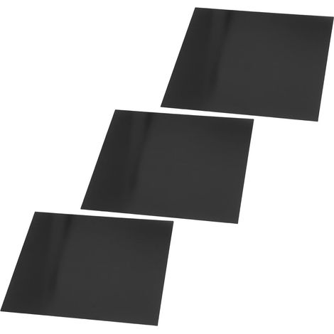Étiquettes vierges en aluminium anodisé noir 3pcs 0,05 mm 11,81x11,81 pouces plaques pour gravure avec installation simple adaptées aux panneaux muraux et signalétique de bureau (1/5)