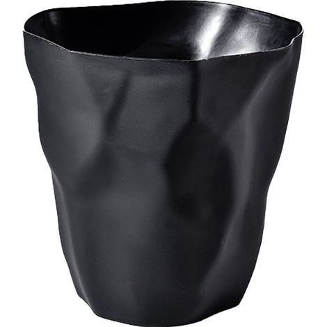 Poubelle de Bureau/Chambre en Plastique - Corbeille à Papier Irrégulière Écologique pour Le Bureau, la Chambre (Le Noir) (1/5)