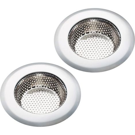 2pcs Kitchen Sink Strainer - Acier inoxydable, grande jante large 4.5 « Diamètre (1/5)