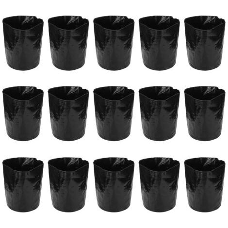 Pair Lot de 15 Pots de Culture en Plastique Épais Noirs pour Semis et Repiquage 35x35 cm (1/5)