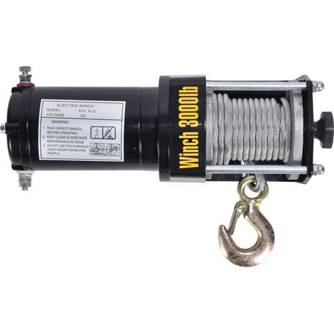 Elektrische 12V-Seilwinde (3000 lbs) mit Stahlseil, Bergungsset für ATV/UTV im Gelände (1/5)