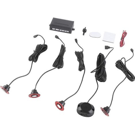 Capteur radar de recul intégré pour voiture de 16,5 mm avec kit auxiliaire d'avertisseur sonore audio (gris) (1/4)
