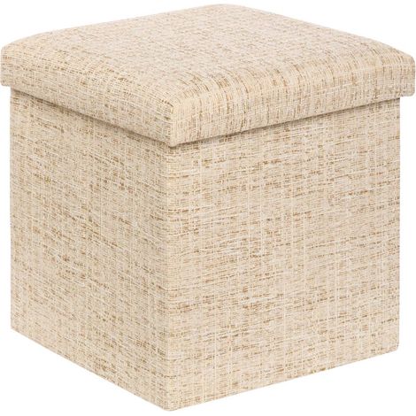 Pouf da petto pieghevole olma 38x38cm crema - Atmosphera créateur d'intérieur