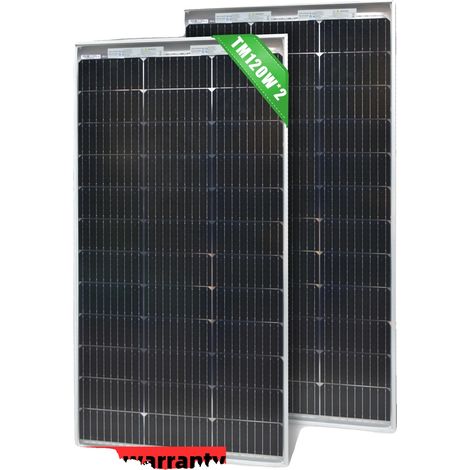 Hocheffizientes monokristallines Solarmodul, langlebig und vielseitig, 2 Stück 120 W (1/2)