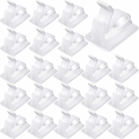 DEESSE SHOP - 120 Pièces Clips de Câbles d'Extérieur Clips de Gestion de Câbles Adhésifs Porte-Fil Adhésif Support de Fil Organisateurs de Crochets de Câble pour Fée de Noël Maison de Lumière Suspendu (1/5)