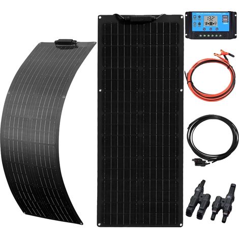 Panneau Solaire, Portable, Haute Efficacité, 12V 100 Kit Solaire B (1/2)