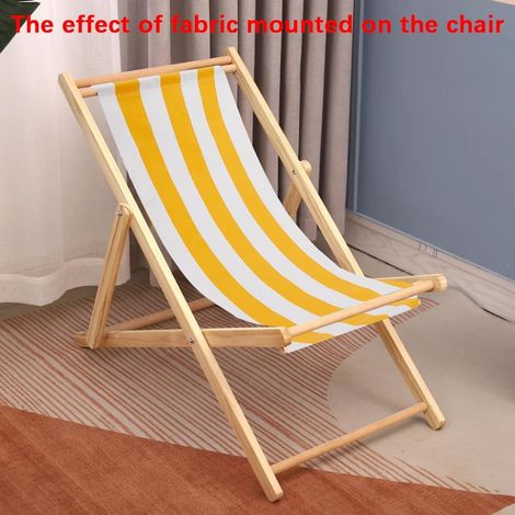 Toile de remplacement pour chaise de plage 150x75cm – Tissu résistant à l'usure – Facile à nettoyer – Lot de 2