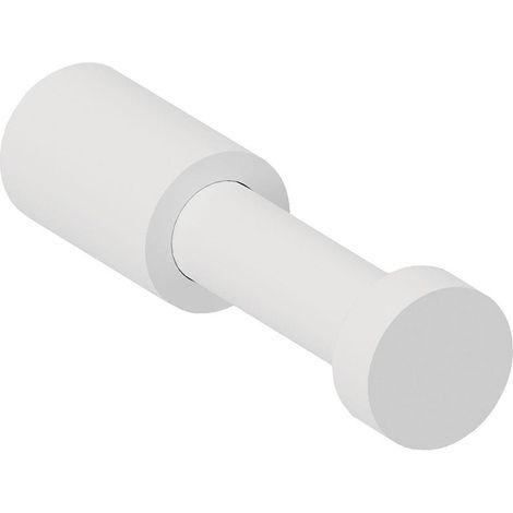 COSMIC Towel hook, Robe hook Coat hook Brushed White Mat 5,5 cm Logic Collection