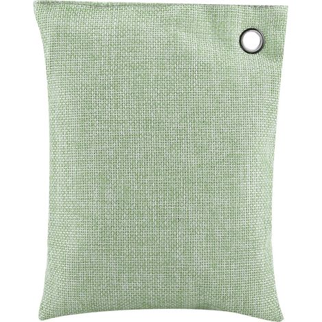 Sac purificateur d'air 8 couleurs au charbon actif et bambou, désodorisant pour voiture, vert clair (1/5)