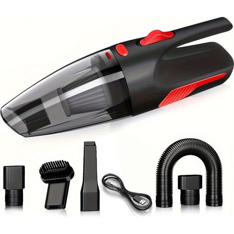 Wiederaufladbarer, kabelloser tragbarer Staubsauger mit LED-Anzeige und HEPA-Filter, geeignet für Zuhause, Auto und Büro. (1/4)