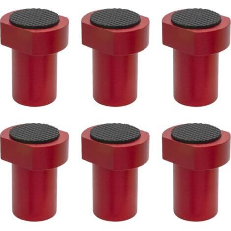 6 Pièces Bench Dogs 20mm, Serrage de Table à Bois 20mm en Alliage d’Aluminium pour le Travail du Bois (Rouge) (1/4)