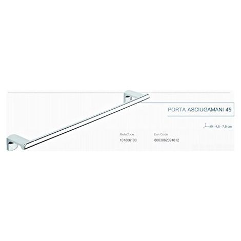 METAFORM - MOVIN' PORTA ASCIUGAMANI 45CMIN OTTONE CROMATO