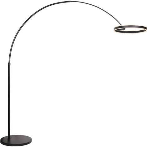 Steinhauer - stehlampe - Ringlux - schwarz - metall - bogenlampe