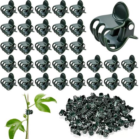 (100 Stück) Pflanzenstützclips, wiederverwendbare Orchideenclips, Kletterpflanzenclips für Kletterpflanzen, Gemüse und Blumen (1/5)