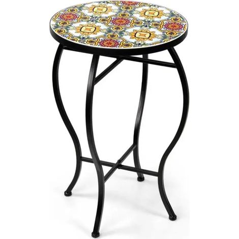 Set aus 2 runden Metalltischen Ø35x54 cm