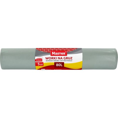Sacs à gravats Master Construction gris 80L, lot de 5 (1/3)