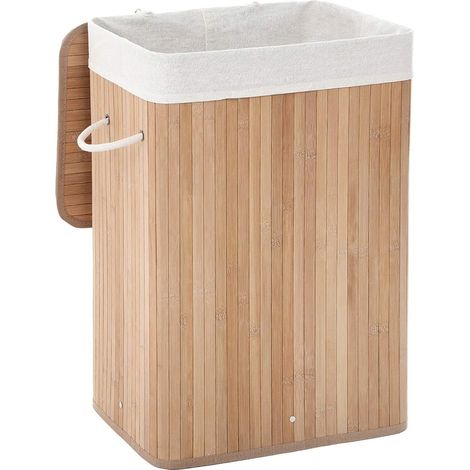 Wäschekorb songmics faltbar 72 Liter Bambus (1/10)