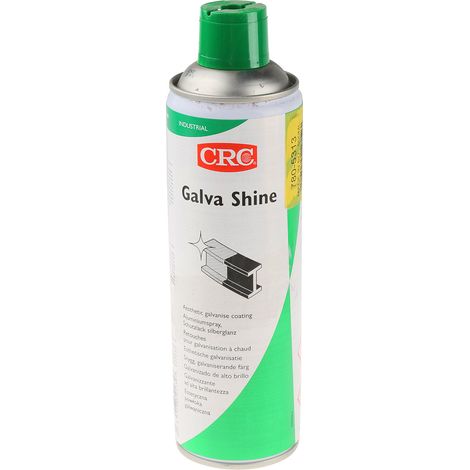 Peinture aérosol CRC Galva Shine, Gris Brillant, 500ml ( Prix pour 1 ) Retouches pour galvanisation à chaud.