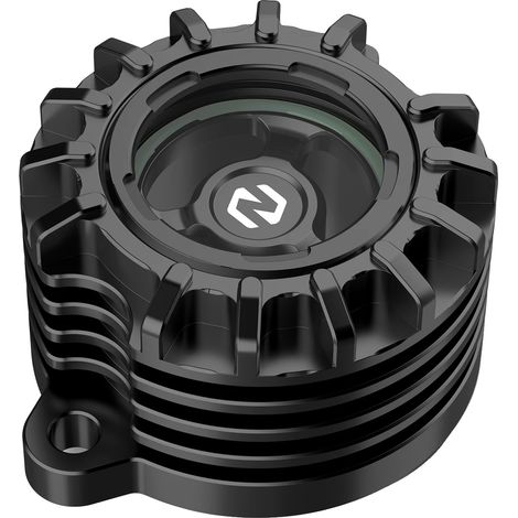Coperchio del filtro dell'olio motore, design trasparente, dissipazione del calore migliorata, nero (1/2)