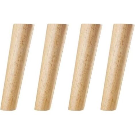 25CM Bois Couleur Oblique Tapered Reliable Bois Armoires De Meubles Jambes Canapé Pieds avec Vis et Patin Feutre (1/5)