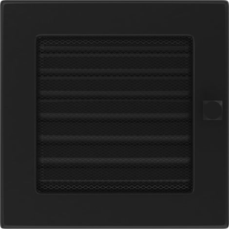 KRATKI Griglia di Ventilazione griglia per Camino 17 cm x 17 cm Nera con Tende (1/4)