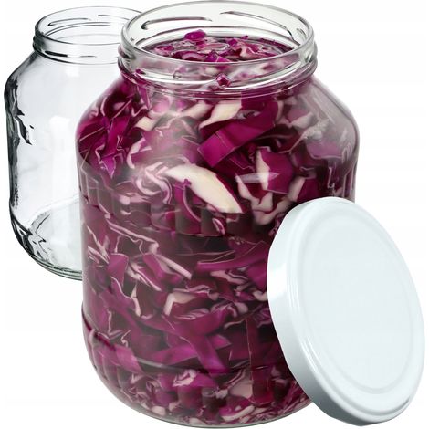 KADAX Weckgläser 1,7L, Einmachglas zum Einlegen, fi89 mm, Einkochgläser, Sturzglas, Gurkenglas, Kons