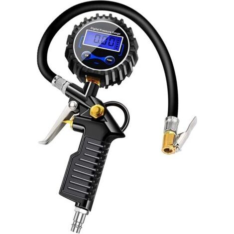Manómetro digital de presión de neumáticos de 220 PSI con pantalla LCD multifuncional de alta precisión.