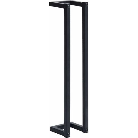 Maison Exclusive - Portasciugamani da Terra Nero 12,5x12,5x60cm Ferro (1/5)