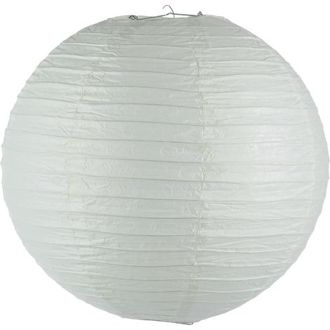 Kugellaterne - Papier und Metall - weiß - D45 cm - Atmosphera (1/5)