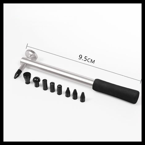 Outil de réparation de bosses de voiture, marteau tap down avec 8 têtes interchangeables, kit portable de débosselage (1/4)
