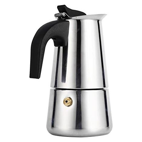 Machine à expresso et pot à moka, cafetière à expresso italienne en acier inoxydable, machine à expresso sur la cuisinière et pot à moka pour cuisinière à gaz ou (1/5)