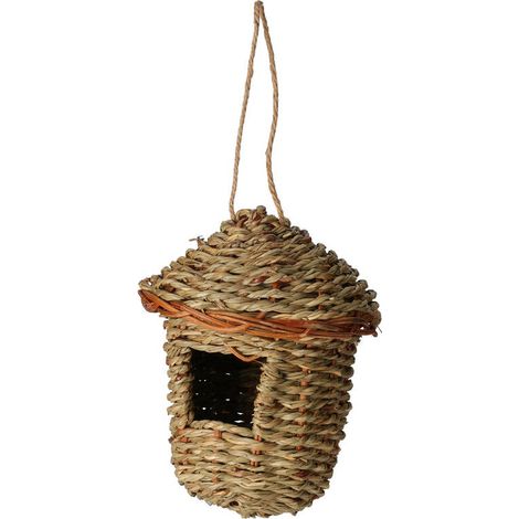 PROGARDEN casa pajaros 13x15 cm algas marinas , Casa Pájaros 13x15 cm de algas marinasCasa Para Pájaros De Pasto Marino 15cmPajarera colgante hecha de pasto marino con una