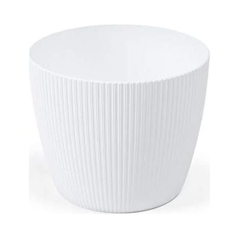 Maceta de plástico blanca Magnolia de 30 cm (1/2)