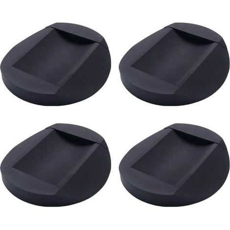 Patins antidérapants en caoutchouc pour roulettes de meubles, patins pour pieds de chaise, pour tous types de sols, noirs, 3,5 x 5 cm (1/4)
