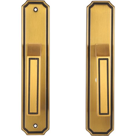 Poignée de porte à levier couleur bronze, âme en cuivre pur, fonctionnement silencieux pour chambre (1/5)