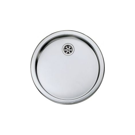 CM 011931X0012016 CINZIA Lavello da Incasso Monovasca Circolare in Acciaio Inox AISI 304-18-10 Satinato con Piletta 2 Pollici colore Inox (1/5)