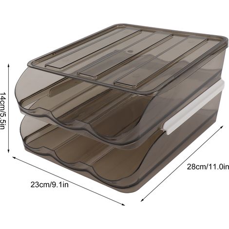 Ortviai Boîte à Œufs Réfrigérateur 2 Niveaux avec Couvercle Transparent et Empilable en PET Alimentaire (1/4)