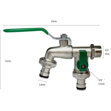 Válvula para depósito de agua – Válvula de bola para riego, apta para jardín, lavadora y recogida de agua de lluvia. (1/3)