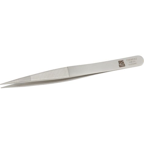 Brucelles RS PRO 00B.SA pointe plate en inox, L. 120 ( Prix pour 1 ) (1/2)