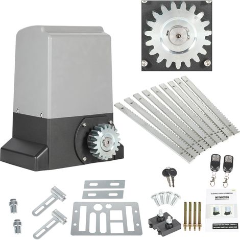 Einfeben – Kit de motorisation de portail coulissant 750W – Charge max 1600kg – Longueur de vantail 12m – Tension 220V – Moteur silencieux IP44