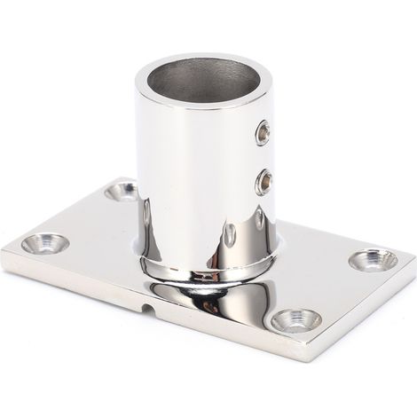 Base per palo rettangolare a 90 gradi in acciaio inox, resistente, anticorrosione, lucida, per barca o yacht (22 mm) (1/5)