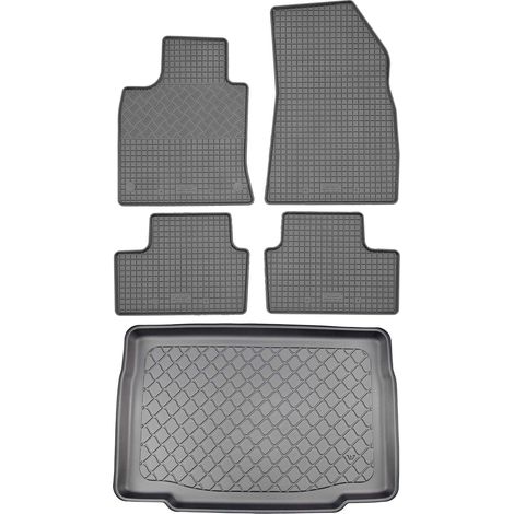 Renault Clio V 5 portes (à partir de 09.2019) - Kit de tapis de sol en caoutchouc + tapis de coffre (1/5)